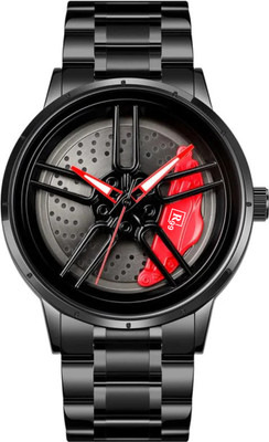 Eocto 3D Rotating Spinning Watch Quartz Men Rim Car Wheel Watches Analog Watch Analog Watch  - For Men