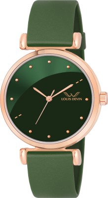 LOUIS DEVIN LD-CKL191-GRN Green Silicone Strap Analog Watch  - For Women