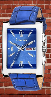 Spencher Imperial Blue Dial Date Day Function Strap Watch For Men & Boys Analog Watch  - For Men