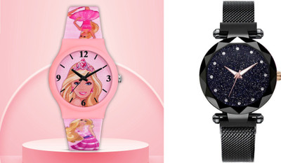 MAHAVIRA COLLECTION Black_dimaond_magnet_MT-722 Kids Black_dimaond_magnet_MT-722 Kids Analog Watch  - For Girls