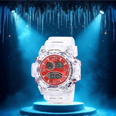 Alkhwatches Red Sport Transparent Multi-Function Analog Watch  - For Boys & Girls