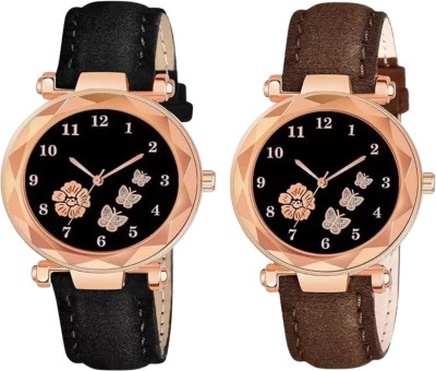 ETLIS Flower and Butterfly Design Combo Flower and Butterfly Design Combo Analog Watch  - For Girls