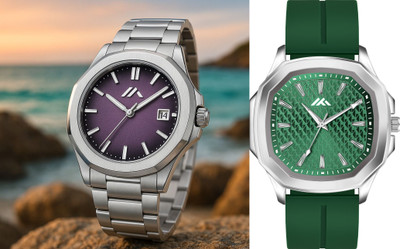 Comapct Entarprise NMV ENTERPRISE MT-806 – Classic Stainless Steel Watch for Men MT_806_Watch0002_Mt_63_Green_watch Analog Watch Analog Watch  - For Men