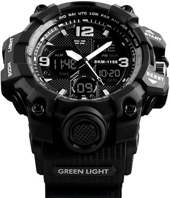 Glowme ikmi_bk GLOWME SKM-1155 Dual Display Sports Watch for Men Analog-Digital Watch  - For Men