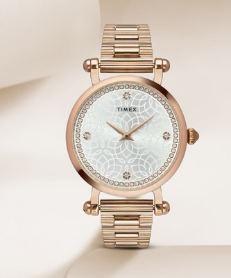 TIMEX Silver-Dial Analog Watch  - For Women