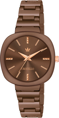 CRESTELLO CR-JWL168-BRW Brown Plated Analog Watch  - For Women