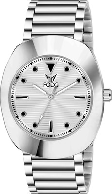 FOGG 2157-Silver Big Dial Analog Watch  - For Men