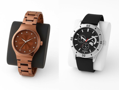 HPWATCH 4WTCH01_9WTCH01 Modern Minimalist Black Dial Silicone Strap Analog Watch Analog Watch  - For Men & Women