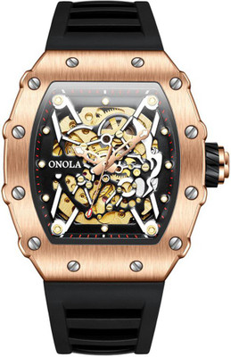 OVERFLY Automatic Mechanical Skeleton Luxury ONOLA Automatic Mechanical Skeleton Luxury Analog Watch  - For Men