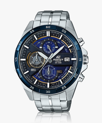 CASIO EFR-556DB-2AVUDF Edifice EFR-556DB-2AVUDF Blue Dial Silver Stainless Steel Band Analog Watch  - For Men