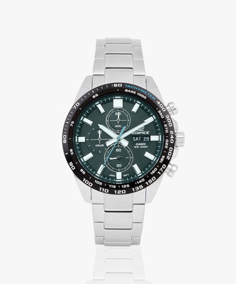 CASIO EFR-574DB-3AVUDF Edifice Green Dial Silver Stainless Steel Band Analog Watch  - For Men