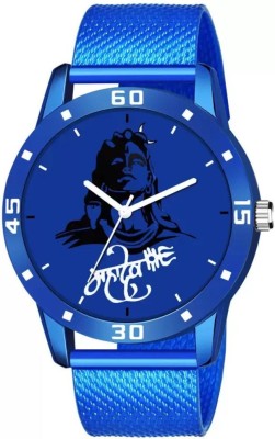 Tarido blue mahadev MAHADEV Black dial Black Genuine Leather Strap Analog Wrist Analog Watch  - For Men