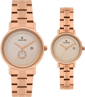 LOGUES WATCHES Analog Rose | Couple Watch Set of 2 | P 3528 WMD-06 Analog Watch  - For Men & Women