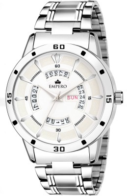EMPERO EMPERO Working Day & Date Display Stainless Steel Chain With White Dial Analog Watch  - For Men