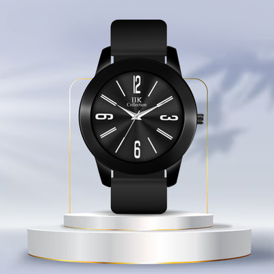 IIK Collection IIK-5005M Watch for Men Round Numerical Dial with Adjustable Flexible Silicon Strap Analog Watch  - For Boys