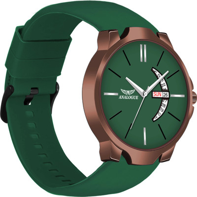 ANALOGUE Hexa Gun Metal Series | Smart Watch Strap | 3D Glass | Smart Clip | Day & Date Hexa Gun Metal Series | Smart Watch Strap | 3D Glass | Smart Clip | Day & Date Analog Watch  - For Men