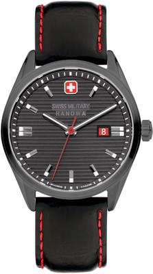 Swiss Military Hanowa ROADRUNNER Water Resistant Dial 3 HAND Leather Strap Analog Watch  - For Men