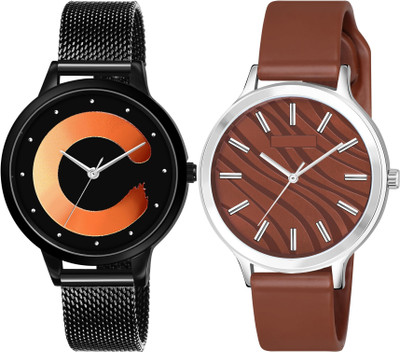 TVILLA Brown Designer Silicone Belt MZ-LR347 Analog Watch  - For Women