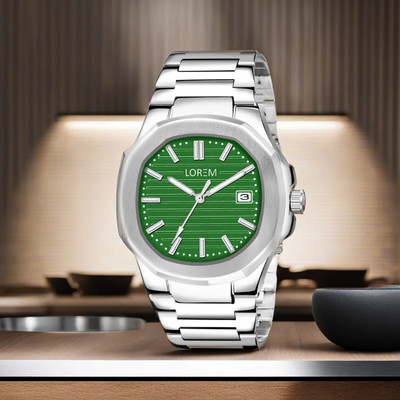 LOREM LR146 Green Dial Date Function Casual-Formal Premium Collection Analog Watch  - For Men
