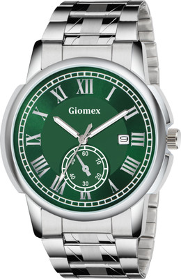 Giomex Gx-6280-Date-Green-Crono-Silver-Chain Gen-Z New Collection Analog Watch  - For Men & Women