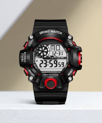 HF Haifun G-90 Black Sports Water Resistant Digital Watch  - For Men