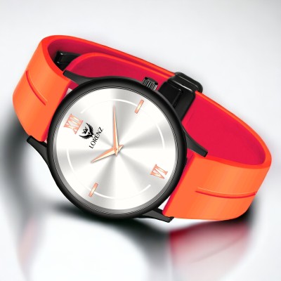 LORENZ MK-4070R Slim Case Analog Watch with Orange Magnetic Lock Strap Analog Watch  - For Men & Women