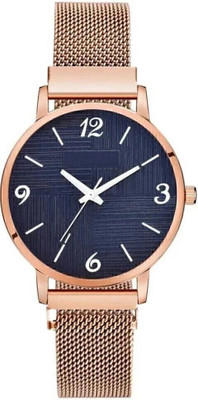 MAHAVIRA COLLECTION Classy Look Premium Quality Casual Party Wedding Magnetic Belt Watch Attractive Look Golden Magnet Silver Diamond Latest Premium Designer Metal Chain Analog Watch  - For Women