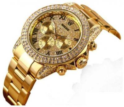 Rolaxx ROLEX DIMOND GOLDEN ROLEX DAIMOND Analog Watch  - For Men
