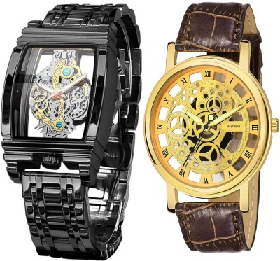 RS TRADER CO LUXURY FASHION SKELETON DIAL TRANSPARENT SHINING GLASS ON BOTH SIDE DIAL 1308 LUXURY FASHION SKELETON DIAL TRANSPARENT SHINING GLASS ON BOTH SIDE DIAL 1308 Analog Watch  - For Men