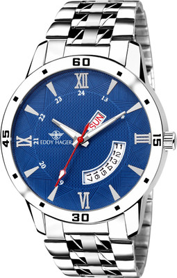 EDDY HAGER 219-Blue Day and Date Analog Watch  - For Men