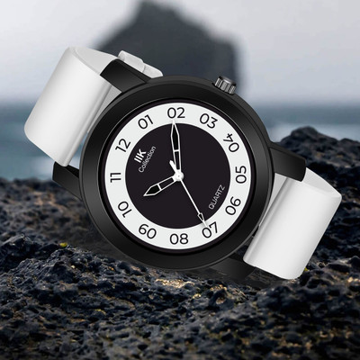 IIK Collection IIK-986M1 Watch for Men Round Numerical Dial With Adjustable Flexible Silicon Strap Analog Watch  - For Men