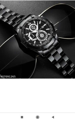 Glowme Clasic Black Muskan Creations Analog Watch  - For Men