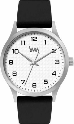 Lawman LWMP001A Lawman Men's Minimalist White Dial & Black Silicone Strap Analog Watch  - For Men