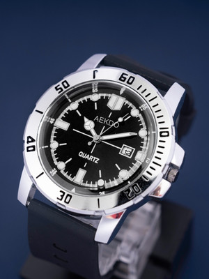 AEKDO DRM0025 Men's Fashion Watch – Round Dial, Silicone Strap, Comfortable Fit Analog Watch  - For Men