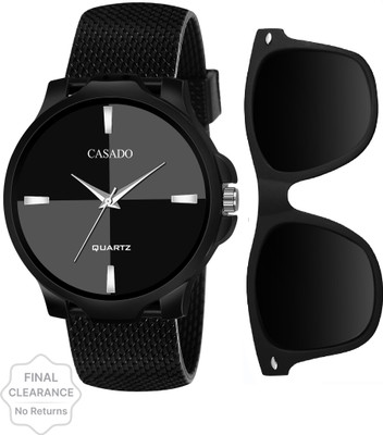 Casado All Black Combo Set of Wayfarer Sunglass and Elegant Watch with Premium Gift Box Packaging All Black Combo Set of Wayfarer Sunglass and Elegant Watch with Premium Gift Box Packaging Analog Watch - For Men Casado All Black Combo Set of Wayfarer Sunglass and Elegant Watch with Premium Gift Box Packaging All Black Combo Set of Wayfarer Sunglass and Elegant Watch with Premium Gift Box Packaging Analog Watch - For Men