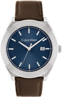 Calvin Klein Casual Essentials Calvin Klein Casual Essentials Qtz Basic Calendar Navy Round Dial Men's Watch / Analog Watch  - For Men