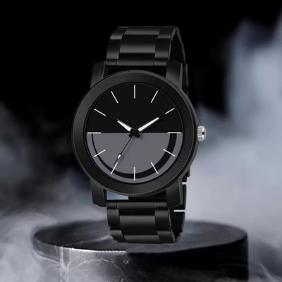 ETLIS Pendo 2 Metal Chain Stylish Black Dual-Tone Dial Metal Chain Analog Watch  - For Men
