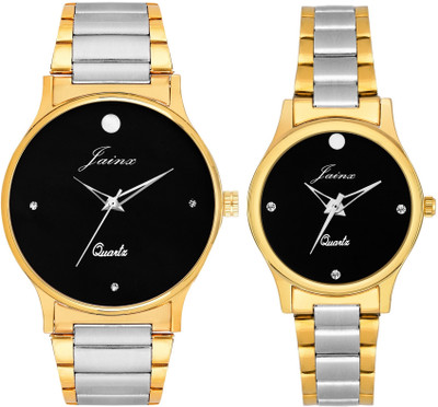 JAINX Bandhan Premium Black Dial Analog Watch  - For Couple