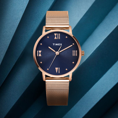 TIMEX 3Hands, Blue Dial Analog Watch  - For Women