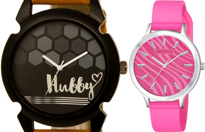 TVILLA Pink Designer Silicone Belt MZ-LR350 Analog Watch  - For Men & Women