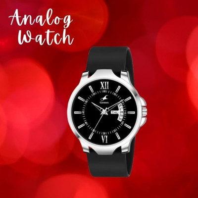 Giomex New Trendy DD Black Silicon Black Strap Analog Watch Analog Watch  - For Men