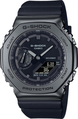 CASIO GM-2100BB-1ADR G-SHOCK Black Ip Dial Resin Strap Analog-Digital Watch  - For Men