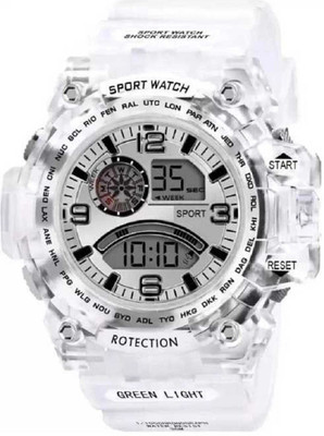 RareEagle A transparent or clear plastic/resin case and band. Digital Watch  - For Boys