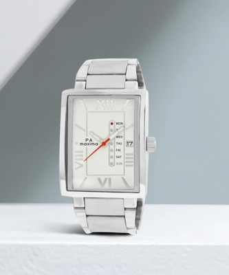 MAXIMA Attivo Collection Attivo Collection Day/Date Display, Premium SS Band Analog Watch  - For Men