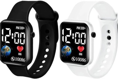 KIMY Kids' sports watch: good quality silicone LED digital display The most recent and cutting-edge design for a black LED display. Digital Watch  - For Boys & Girls