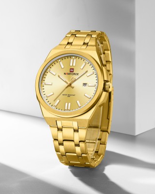 Alix Professional luxury look date display stainless steel waterproof full gold Analog Watch  - For Men