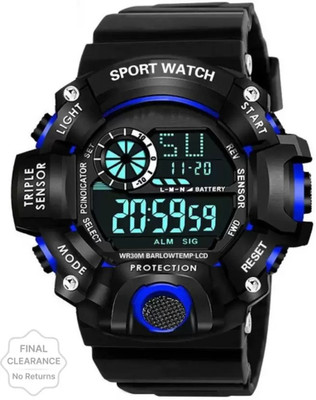 TRENDYADDY Digital Sport Watch NEW GENERATION SPORT DIAL BLACK STRAP WATCHES Analog Watch  - For Men & Women