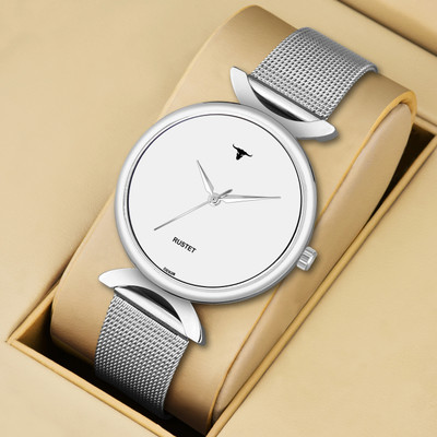 RUSTET LD-L22-SLV-CH LD-L22-SLV-CH Silver Mesh Strap Girls Analog Watch  - For Girls