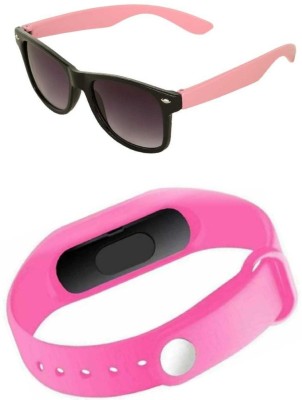 DEPARTED Rectangular Sunglasses(For Girls, Black)