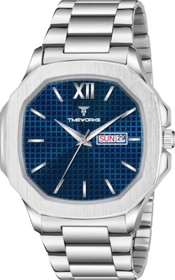 TIMEWORKS 414SSM05 TIMEWORKS designer Blue Dial Men's & Boy's reactangular watch for men Analog Watch  - For Men